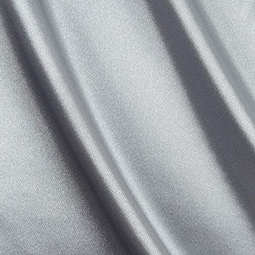 Ben Textiles Bridal Satin Silver Fabric By The Yard