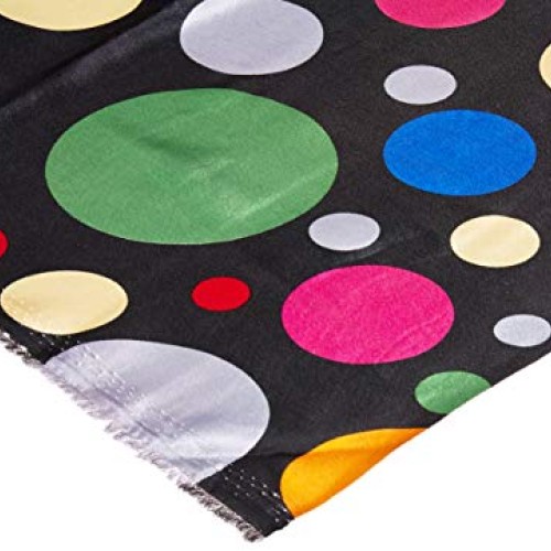 Ben Textiles Charmeuse Satin Large Polka Dots Multi Fabric by The ...