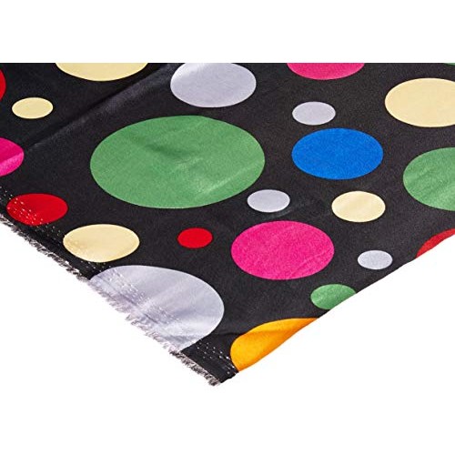 Ben Textiles Charmeuse Satin Large Polka Dots Multi Fabric by The ...