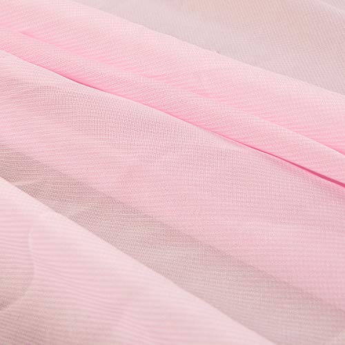 Ben Textiles Chiffon Solid Pink Fabric By The Yard