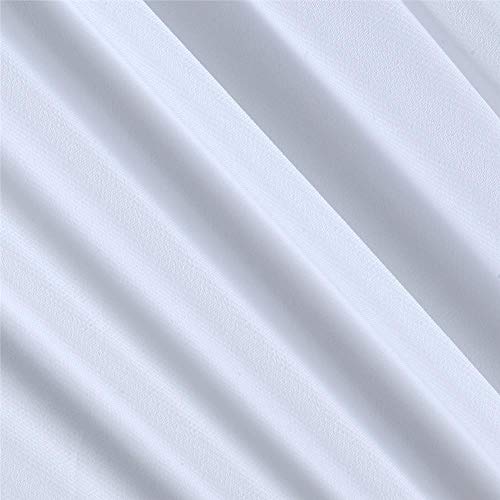 Ben Textiles Chiffon Solid White Fabric By The Yard
