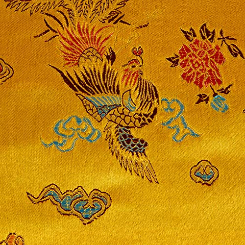 Ben Textiles Chinese Brocade Sateen Dragon Gold