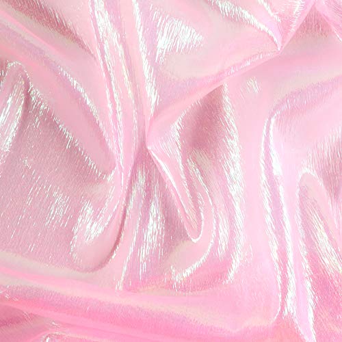 Ben Textiles Irridescent Crush Shimmer Organza Pink Fabric By The ...