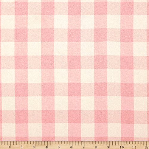 Ben Textiles Picnic Gingham Yarn-Dyed Pink/White Fabric by the Yard