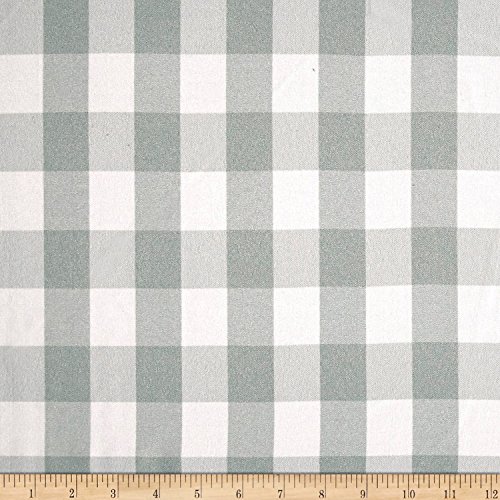 Ben Textiles Picnic Gingham Yarn-Dyed Silver/White Fabric by the Yard