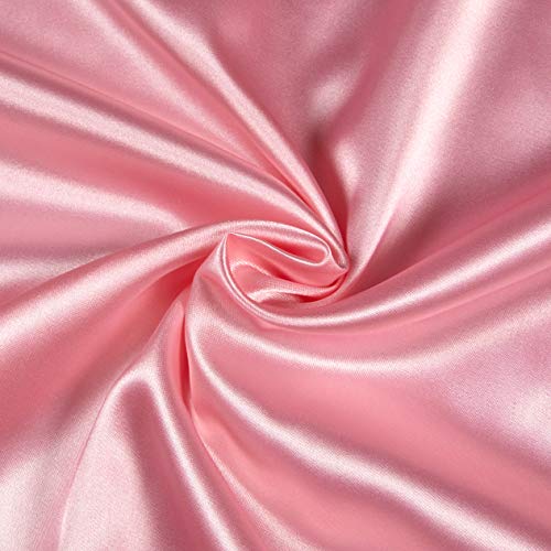Ben Textiles Pink Stretch Charmeuse Fabric by The Yard