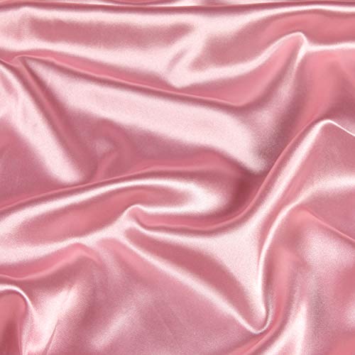 Ben Textiles Pink Stretch Charmeuse Fabric by The Yard
