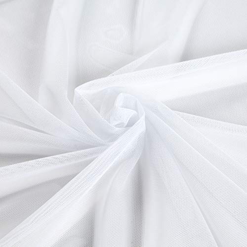 Ben Textiles Power Mesh White Fabric By The Yard