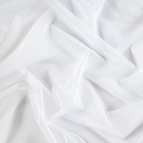Ben Textiles Power Mesh White Fabric By The Yard