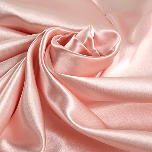 Ben Textiles Slipper Satin Fabric by The Yard, Blush