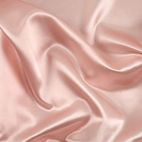 Ben Textiles Slipper Satin Fabric by The Yard, Blush
