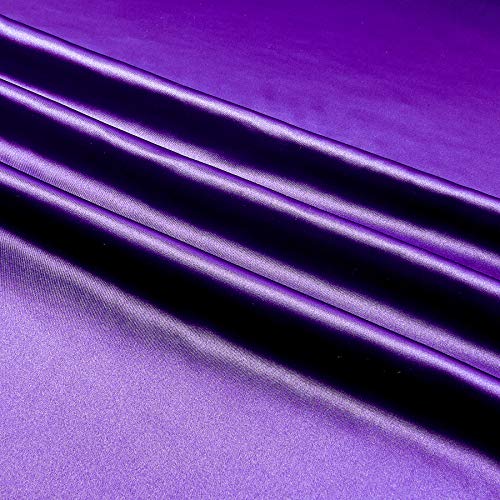 Ben Textiles Stretch Charmeuse Satin Fabric by The Yard, Purple