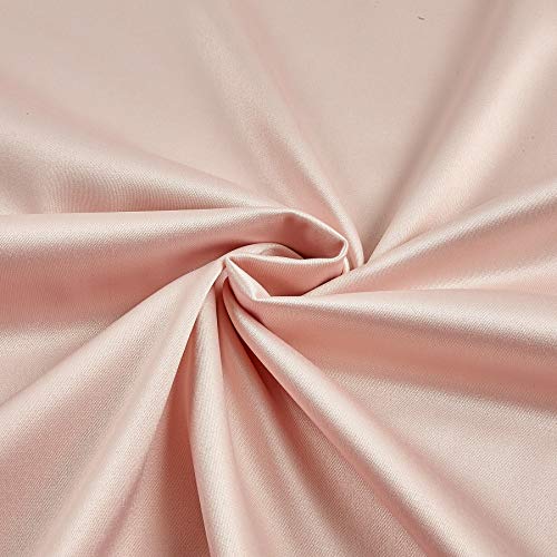 Ben Textiles Stretch LAmour Satin Blush Pink Fabric By The Yard