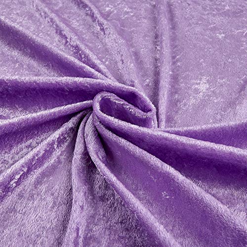 Ben Textiles Stretch Panne Velvet Velour Lilac Fabric By The Yard