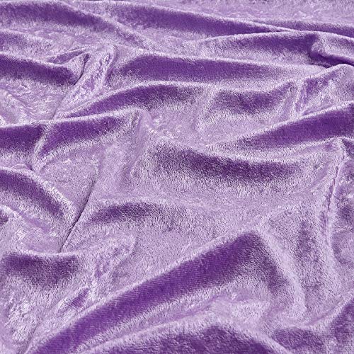 Ben Textiles Stretch Panne Velvet Velour Lilac Fabric By The Yard