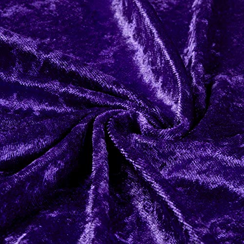 Ben Textiles Stretch Panne Velvet Velour Purple Fabric By The Yard