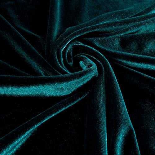 Ben Textiles Stretch Velvet Hunter Green Fabric By The Yard
