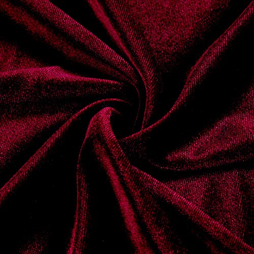 Ben Textiles Stretch Velvet Wine Fabric By The Yard