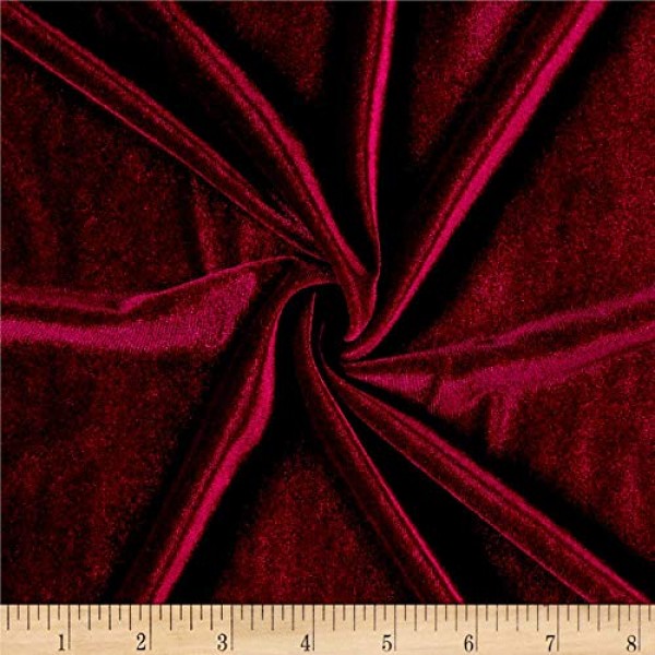 Ben Textiles Stretch Panne Velvet Velour Purple Fabric by The Yard