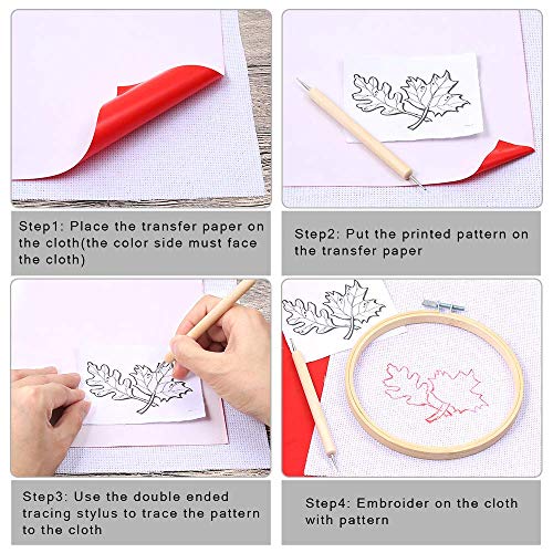 22Pcs Transfer Paper and Tracing Paper with Embossing Stylus Set, ...