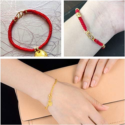 BENECREAT 10 PCS 18K Gold Plated S-Hook Clasps Necklace Clasp Jewe...