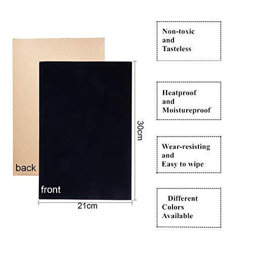 BENECREAT 20PCS Velvet Black Fabric Sticky Back Adhesive Back Sh...