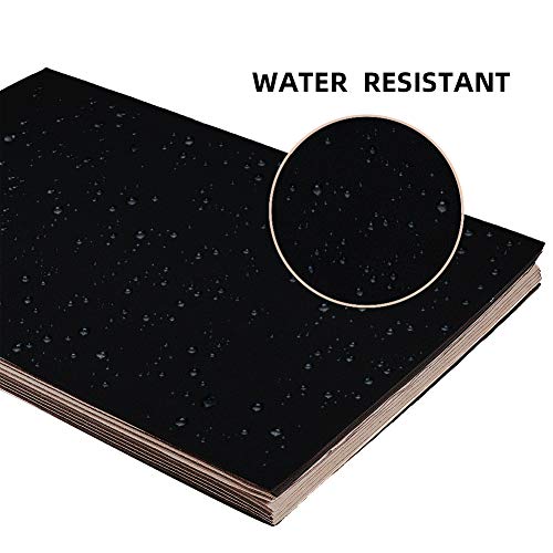 BENECREAT 20PCS Velvet Black Fabric Sticky Back Adhesive Back Sh...