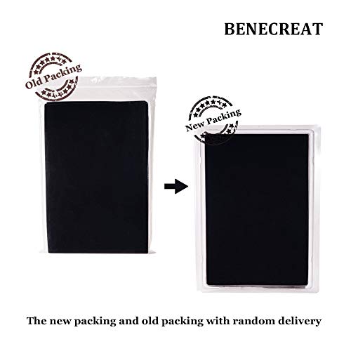 BENECREAT 20PCS Velvet Black Fabric Sticky Back Adhesive Back Sh...