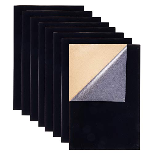 BENECREAT 20PCS Velvet Black Fabric Sticky Back Adhesive Back Sh...