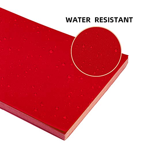 BENECREAT 20PCS Velvet Red Fabric Sticky Back Adhesive Sheets, A...