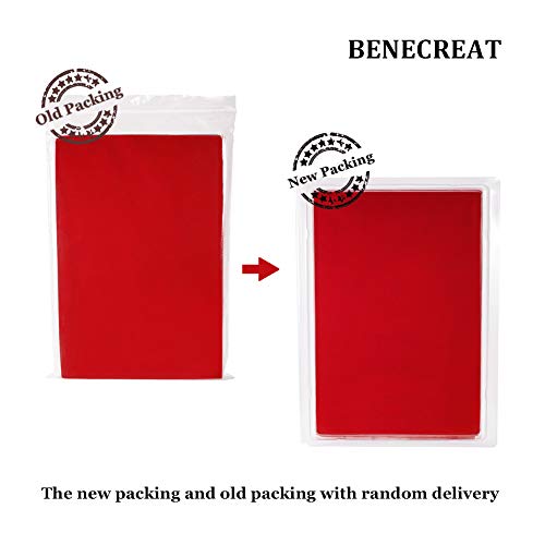 BENECREAT 20PCS Velvet Red Fabric Sticky Back Adhesive Sheets, A...