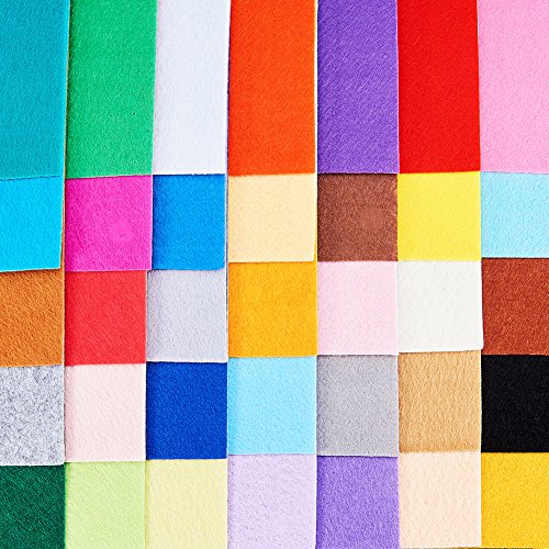 BENECREAT 40PCS 12 x 12 inches 30cm x 30cm Soft Felt Fabric Shee...
