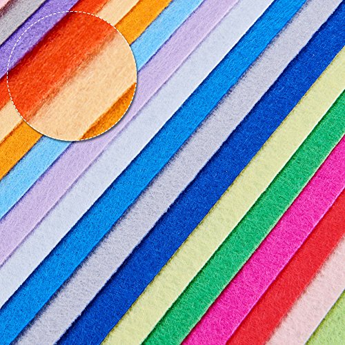 BENECREAT 40PCS 12 x 12 inches 30cm x 30cm Soft Felt Fabric Shee...
