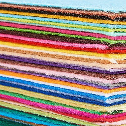 BENECREAT 40PCS 12 x 12 inches 30cm x 30cm Soft Felt Fabric Shee...