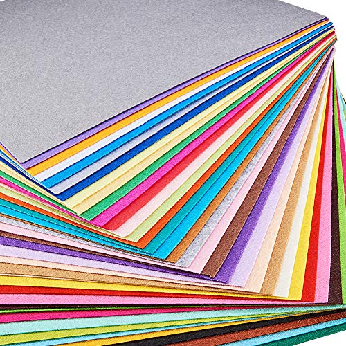BENECREAT 40PCS 12 x 12 inches 30cm x 30cm Soft Felt Fabric Shee...