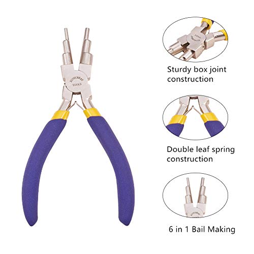 BENECREAT 6 in 1 Bail Making Pliers Wire Looping Forming Pliers wi...