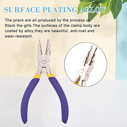 BENECREAT 6 in 1 Bail Making Pliers Wire Looping Forming Pliers wi...