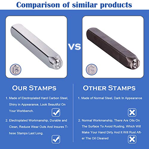 BENECREAT 6mm 1/4 Arrows Design Stamps, Metal Punch Stamp Stampin...