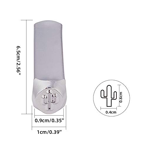 BENECREAT 6mm 1/4 Cactus Metal Design Stamps Punch Stamping Tool ...