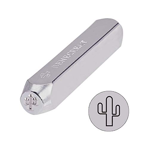 BENECREAT 6mm 1/4 Cactus Metal Design Stamps Punch Stamping Tool ...