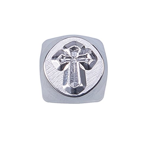 BENECREAT 6mm 1/4 Cross Design Stamps, Metal Punch Stamp Stamping...