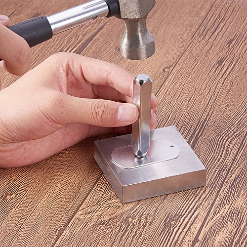 BENECREAT 6mm 1/4 Cross Design Stamps, Metal Punch Stamp Stamping...