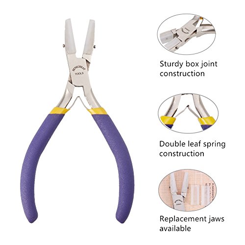 BENECREAT Double Nylon Jaw Pliers Jewelry Plier with Replacement J...