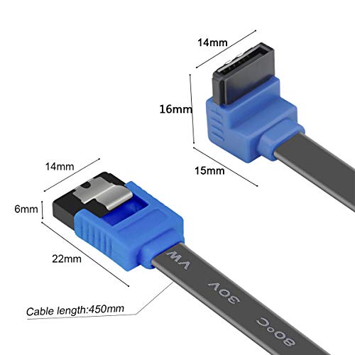 BENFEI SATA Cable III, 3 Pack SATA Cable III 6Gbps 90 Degree Right...