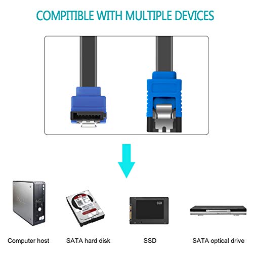 BENFEI SATA Cable III, 3 Pack SATA Cable III 6Gbps 90 Degree Right...