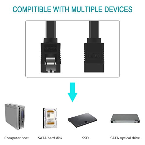 BENFEI SATA Cable III, 3 Pack SATA Cable III 6Gbps Straight HDD SD...