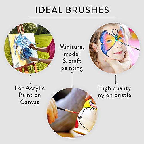Professional Artist Paint Brush Set of 12 - Painting Brushes Kit f...