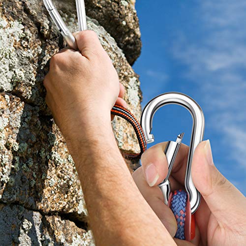 3 Inch Stainless Steel Spring Snap Hook Carabiner, 316 Stainless S...
