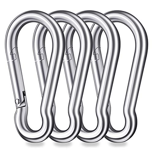 3 Inch Stainless Steel Spring Snap Hook Carabiner, 316 Stainless S...