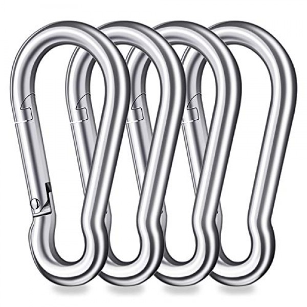 3 Inch Stainless Steel Spring Snap Hook Carabiner, 316 Stainless